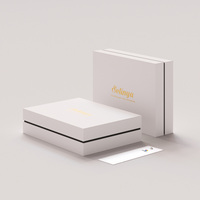 Scatola Regalo Rigida Bianca di Lusso Personalizzata con Coperchio Rimovibile e Logo in Lamina d'Oro per Confezioni Premium