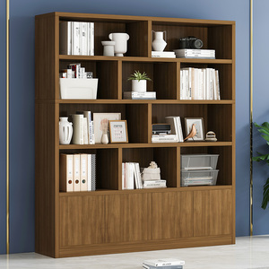 Librería en Oferta con Puertas, Estante de Almacenamiento de Gran Capacidad, Vitrina, Librería de Madera para el Hogar, Sala de Estar, <span class=keywords><strong>Biblioteca</strong></span>, Oficina - Product Image 1