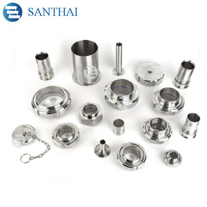 Santhai Chất Lượng Tốt Nhất 304 Ống Thép Không Gỉ Kết Nối Nhanh Chóng Ferrule Vệ Sinh Dài loại Tri Kẹp Ống Nối - Product Image 4