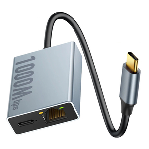 RJ45 1000Mbps การ์ดเครือข่ายภายนอกอะแดปเตอร์อีเธอร์เน็ตสำหรับ4K <span class=keywords><strong>Chromecast</strong></span> <span class=keywords><strong>Google</strong></span> Smart TV Stick LED Display Type-C Port plug <span class=keywords><strong>Play</strong></span> - Product Image 1