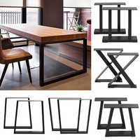 Industrielle Esszimmer-Tischbeine in Gold, Moderne X-Form, Schwarze Metall-Tischfüße 7,5'', Möbelbeine für DIY Eisen-Couchtisch-Beine