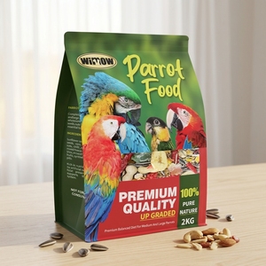 Cibo Biologico per Pappagalli di Grandi Dimensioni, Frutta Liofilizzata con Probiotici per Pappagalli Cenerini Africani, Ara, Cacatua, Mix Proteico per Uccelli - Product Image 1