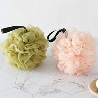 Éponge de Douche Exfoliante en Maille pour le Corps, Réutilisable, en Fibre de Boule, pour Éliminer les Peaux Mortes, Fleur de Bain, Vente en Gros Direct Usine