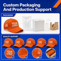 Casquette promotionnelle 5 panneaux en maille avec logo personnalisé, casquette de camionneur structurée en coton, ajustable, pour événements, cadeaux promotionnels, vente en gros