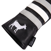Livraison directe, housse de tête de club de golf en cuir de chèvre noir 99, pour bois de fairway