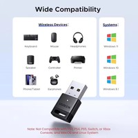 Adaptador USB UGREEN 5.4 Dongle PC Plug & Play, Receptor Transmisor de Teclado Inalámbrico para Windows 11/10/8.1