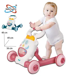Samtoy פלסטיק 3 ב 1 תינוק הליכון פונקציה מרובה כף יד פעילות טוויסט גלגלים למידה הליכה מתקפל תינוק הליכון עם מוסיקה