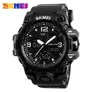 SKMEIメンズウォッチ1155ファッション多機能デュアルディスプレイウォッチマンスポーツ防水時計LEDデジタル電子腕時計