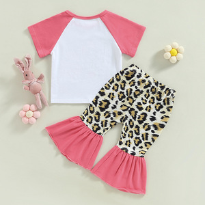 High Quality Easter <strong>Bunny</strong> Bell-bottoms Clothes Kids <strong>Girls</strong> Clothing Sets Boutique Baby <strong>Outfit</strong> - Product Image 3