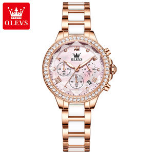 OLEVS 9999 Venta caliente estilos OEM logotipo personalizado Rosa impermeable elegante moda diseño luminoso señora reloj de cuarzo para mujer - Product Image 1