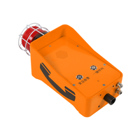 Dispositif d'alarme SOS à bouton métallique orange avec balise d'avertissement et haut-parleur puissant pour tunnel d'usine, téléphone d'urgence étanche