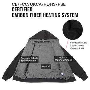Felpe <span class=keywords><strong>con</strong></span> <span class=keywords><strong>Cappuccio</strong></span> Unisex Nere <span class=keywords><strong>con</strong></span> <span class=keywords><strong>Zip</strong></span> Completa Senza Logo Personalizzato Giacca Riscaldata <span class=keywords><strong>con</strong></span> <span class=keywords><strong>Cappuccio</strong></span> per Uomini <span class=keywords><strong>e</strong></span> Donne - Product Image 2