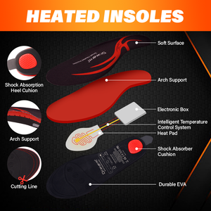 S-King, plantillas térmicas alimentadas por batería personalizadas, calentador de pies eléctrico con Control remoto para mujeres y hombres, para deportes, ciclismo, caza - Product Image 2