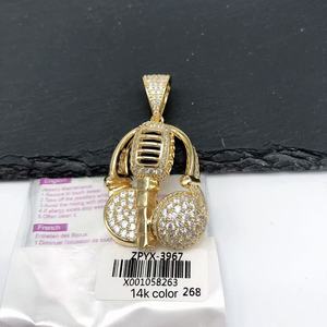 XUPING Jewelry Wholesale Bulk Copper 18K <strong>Gold</strong> Color Plated Iced Out Fashion <strong>Cross</strong> Horse Large Big Rapper Hip Hop <strong>Pendant</strong> - Product Image 4