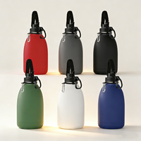 Gourde isotherme de voyage en acier inoxydable à double paroi de 60 oz/1,8 L avec corde, isolation sous vide, couvercle anti-fuite, maintien thermique 12-24h, sans BPA, pour l'eau