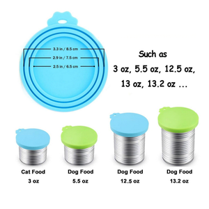Tutup makanan silikon kalengan hewan peliharaan dengan sendok <span class=keywords><strong>3</strong></span>-in-1 tutup segel makanan kucing peliharaan segar & tutup makanan anjing cocok untuk 2.5-<span class=keywords><strong>3.3</strong></span> inci mangkuk anjing - Product Image 6