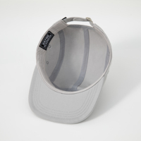 Casquette de camping 5 panneaux en sergé de coton avec logo tissé, calotte souple et sangle réglable, idéale pour les voyages estivaux