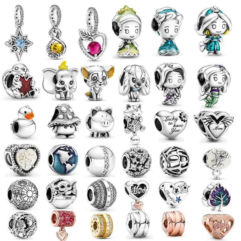 PandoraER 925 silver new Princess Charm Beads suitable bracelet gift