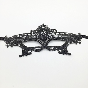 DAMAI Unshaped Black Lace Eye Mask Exclusive Sexy Halloween Dance Party Lace Blindfold Masquerade Mask Half Face Party Mask - Product Image 1