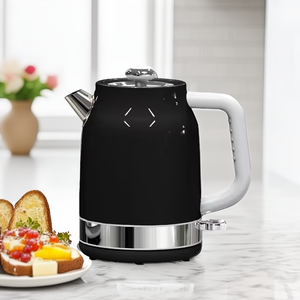 Bouilloire électrique sans fil de luxe en acier inoxydable noir de qualité supérieure, grande capacité, pour hôtel, chauffe-eau, carafe - Product Image 1