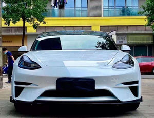 Burrunde — pare-choc avant et arrière en plastique renforcé de fibres, jupes latérales, capot de moteur, becquet, Kit de carrosserie pour <span class=keywords><strong>Tesla</strong></span> <span class=keywords><strong>robot</strong></span> modè<span class=keywords><strong>le</strong></span> 3 - Product Image 3