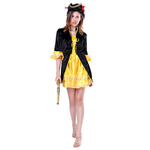 Déguisement de pirate <span class=keywords><strong>cool</strong></span> à rayures pour adultes Halloween déguisement de cosplay d'Halloween pour femmes - Product Image 4