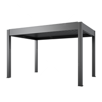 Conception de lame double couche Gazebo de jardin nature écologique personnalisé Pergola en aluminium bioclimactique à usage intensif motorisée