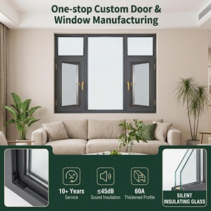 Ventana Abatible de Aluminio con Rotura de Puente Térmico, Triple Acristalamiento, Aislamiento Máximo para Climas Fríos, Relleno de Argón, Certificación OEM CE NFRC - Product Image 4