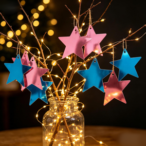 Custom 70700.188mm <b>Star</b> PET <b>Mirror</b> Decorative Pieces Laser Cutting for Wedding Festival Decoration Wholesale - Product Image 3