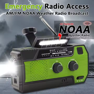 MEDING-Linterna de emergencia con manivela, Radio solar de supervivencia, NOAA Weather Noodradio para lámpara de lectura - Product Image 5