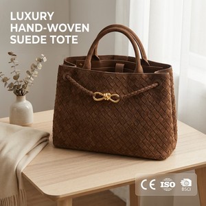 <span class=keywords><strong>Sac</strong></span> fourre-tout de luxe en daim tressé pour <span class=keywords><strong>femme</strong></span> 3386 J Designer, <span class=keywords><strong>sac</strong></span> à bandoulière Intrecciato de créateur, grande capacité, pour voyage et travail - Product Image 1