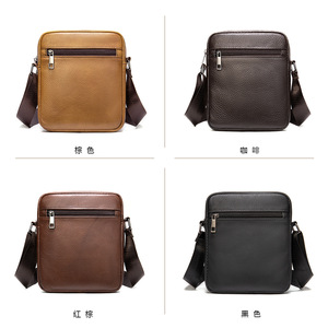 Wholesale Dropshipping Eco-Leather Flat <b>Crossbody</b> Bag Mini Type <b>Crossbody</b> Bag <b>Men's</b> Chest Bag - Product Image 3