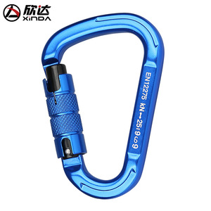Xinda Carabiner Aluminum Alloy Pear Shape <b>Locking</b> Safety Buckle For Climbing Rappelling Outdoor Use - Product Image 5