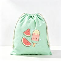 Sac à cordon personnalisé en non-tissé imprimé feuilles de palmier flamant rose, pochette de rangement réutilisable anti-poussière pour les voyages à la plage et les activités sportives