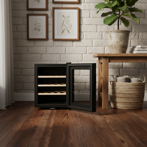 Mini-réfrigérateur thermoélectrique autonome 32L pour <span class=keywords><strong>12</strong></span> <span class=keywords><strong>bouteilles</strong></span> – <span class=keywords><strong>Cave</strong></span> à <span class=keywords><strong>vin</strong></span> – Meilleures ventes - Product Image 1