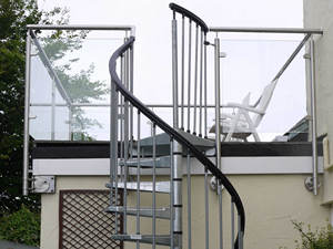 Scala a Chiocciola di Lusso a Montaggio Rapido, Design Vari, Gradini in Acciaio Zincato - Product Image 6