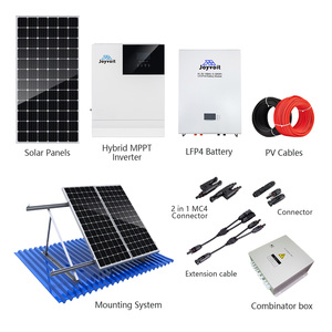 สถานีพลังงานแสงอาทิตย์ไฮบริดออฟกริด 10KW 100Ah สำหรับใช้ในบ้าน ระบบแผงโซลาร์เซลล์พร้อมแบตเตอรี่ 5KW  แบบพลังงานทดแทน มาตรฐาน CAN IP65 - Product Image 5