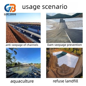 Membrane géotextile anti-infiltration en polyéthylène haute densité (HDPE) pour étang à poissons, réservoir de stockage d'eau, <span class=keywords><strong>film</strong></span> d'étanchéité - Product Image 2