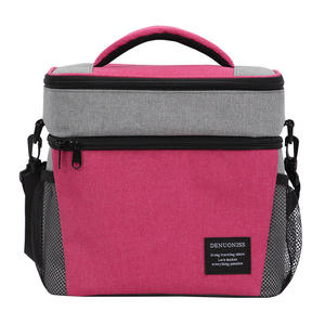 Bolsa refrigeradora de 15L de gran capacidad de alta calidad, bolsa de fiambrera de doble compartimento aislada <span class=keywords><strong>con</strong></span> revestimiento de PEVA a prueba de fugas para Picnic DE TRABAJO - Product Image 4