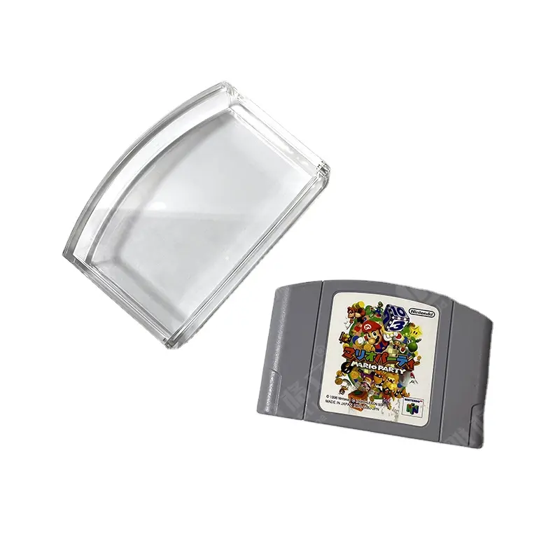 Benutzer definierte klare N64 Videospiel kassette Acryl Vitrine N64 Patronen Box Protector