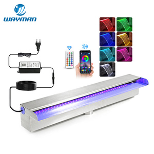 Fournisseur direct d'usine, prix bas, <span class=keywords><strong>cascade</strong></span> de <span class=keywords><strong>piscine</strong></span> en acier inoxydable avec éclairage RGB - Product Image 2