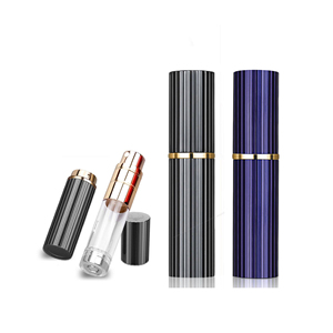 5ml Mini Empty Glass Aluminum Shell Fine Mist Black Perfume Pump Spray Bottles Screen Printed <b>Reed</b> <b>Diffuser</b> Compatible - Product Image 1
