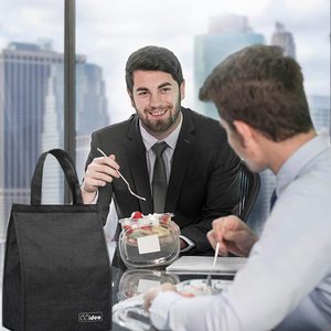 Sacs de refroidissement isolants, apparence Simple, noir, Double poignée, sac pour lunch isolé, <span class=keywords><strong>2021</strong></span>, prix d'usine - Product Image 6