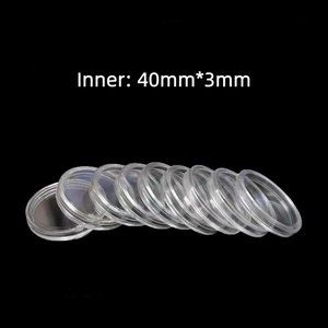 40mm Round Coin Capsule American Silver Eagle Coin Holder Circle Coin Holder Capsules Sterling Coin Badge Box - Product Image 4