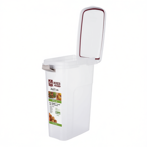 Baril alimentaire transparent-blanc 25L 24x51x39cm Bols et mangeoires pour animaux de compagnie - Product Image 3