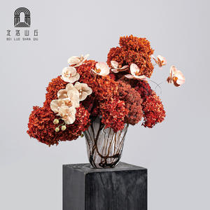 Bouquet d'hortensias réalistes le plus vendu, <span class=keywords><strong>vase</strong></span> de table Art Déco fait main, décoration d'intérieur <span class=keywords><strong>automne</strong></span>-hiver - Product Image 2