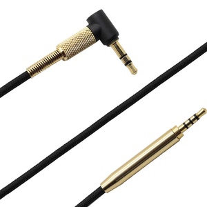 Câble audio de remplacement pour QC25 <span class=keywords><strong>QC35</strong></span> NC700 OE2 OE2i 3,5 mm 2,5 mm mâle, câble auxiliaire, microphone, contrôle du volume, plaqué or, tressé - Product Image 3