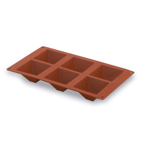 Stampo a piramide Pastryflex a 6 cavità per dolci - Product Image 1