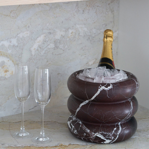 Bostone phổ biến ROSA levanto Đá Cẩm Thạch Sâm banh mát đá tự nhiên chai gió chủ màu xanh lá cây mã não nháy mắt Giá Đá Cẩm Thạch Xô đá - Product Image 2