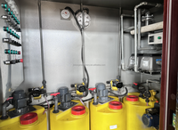 Station de traitement des eaux usées mobiles personnalisée pour abattoirs, contrôlée par PLC, technologie MBBR/MBR, filtration 2000L/heure, osmose inverse